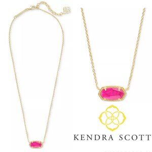 Kendra Scott Elisa Gold Pendant Necklace in Azalea Illusion